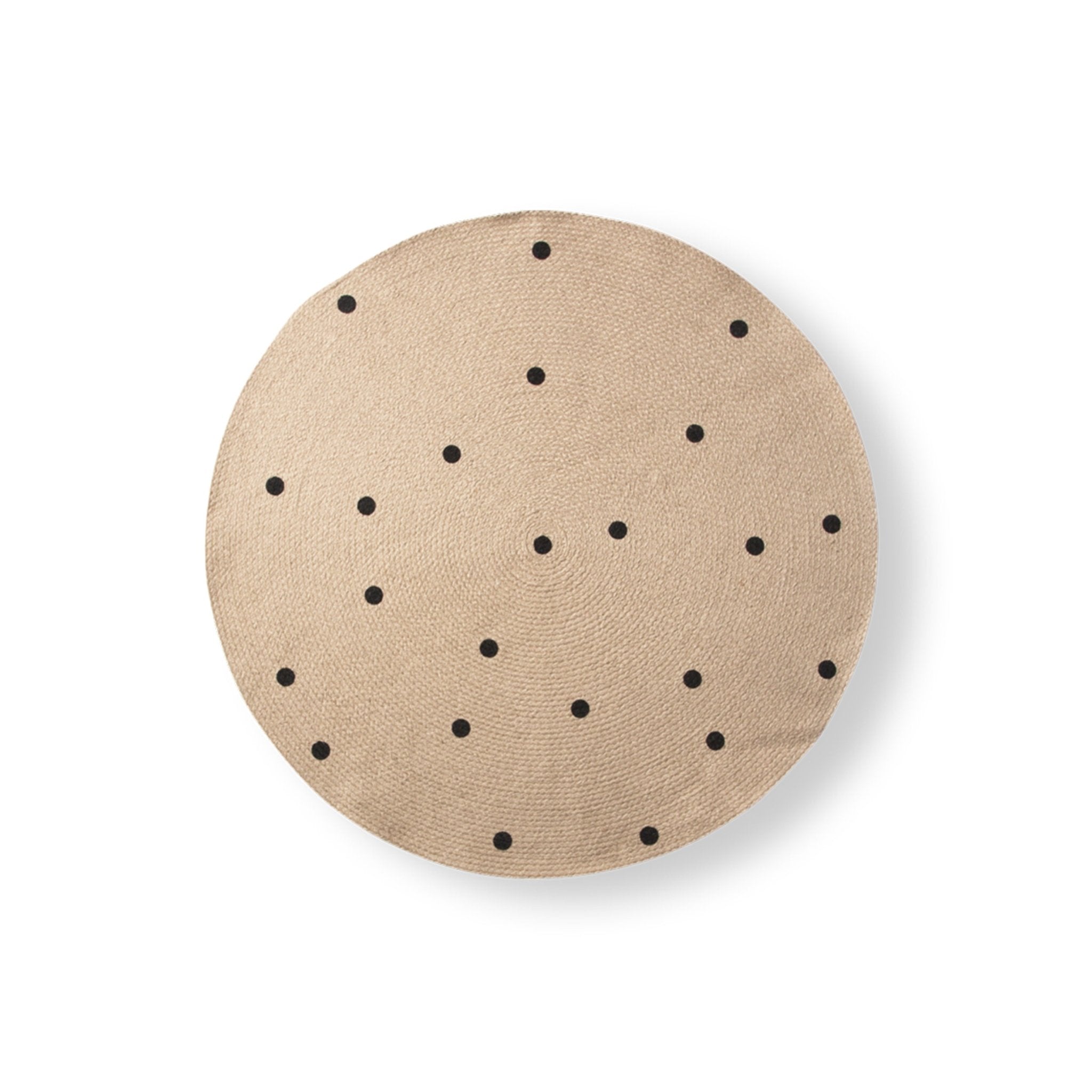 Jute Carpet - Small / Black Dots