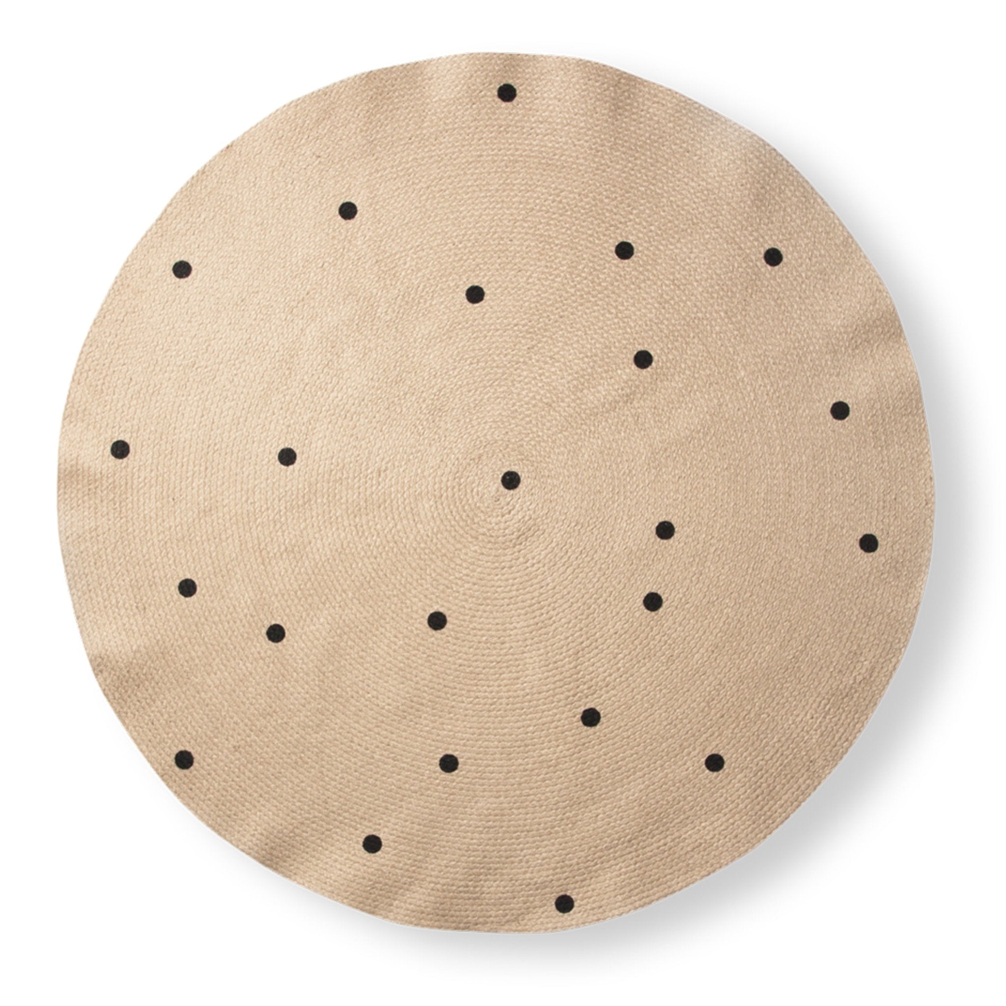 Jute Carpet - Large / Black Dots