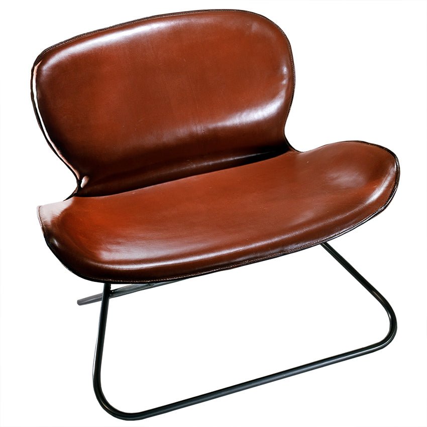 K:5 Leather Lounge Chair - Black