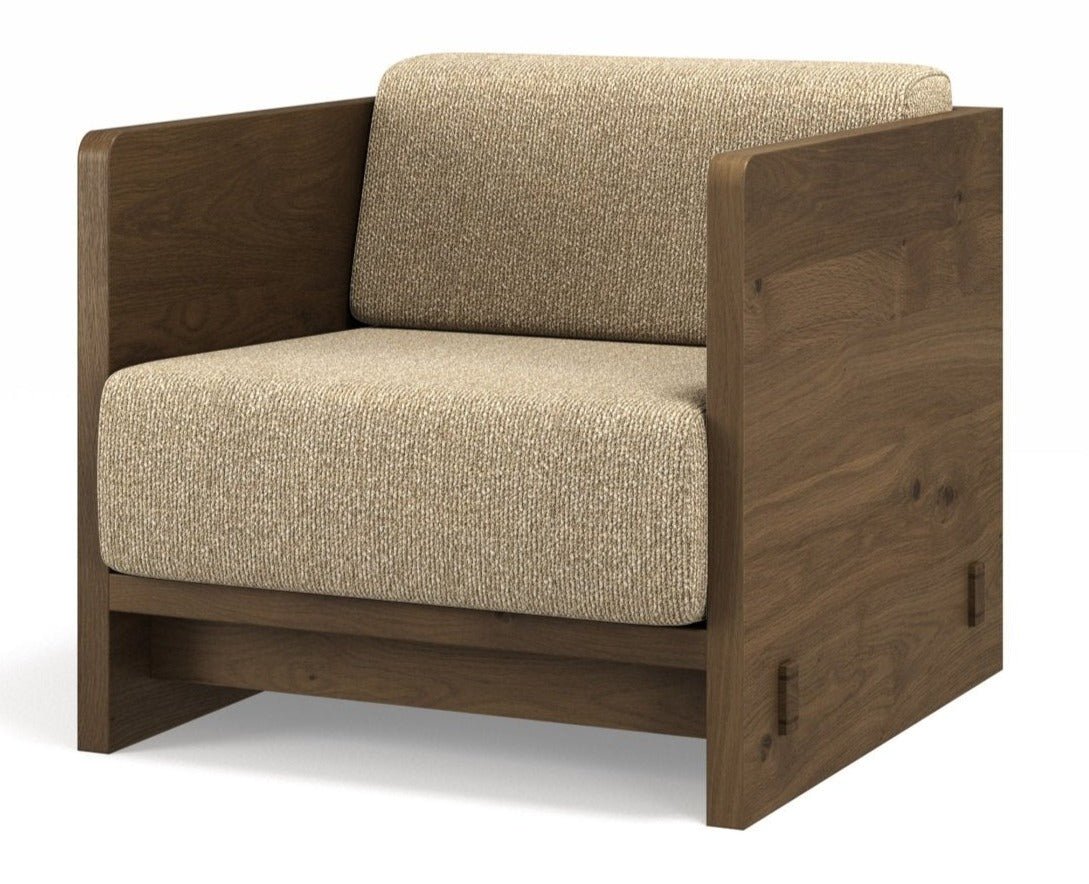 Karm Lounge Chair - Fumed Oak / Moss Cream 0019