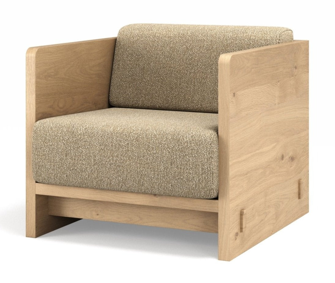 Karm Lounge Chair - Oiled Oak / Moss Cream 0019