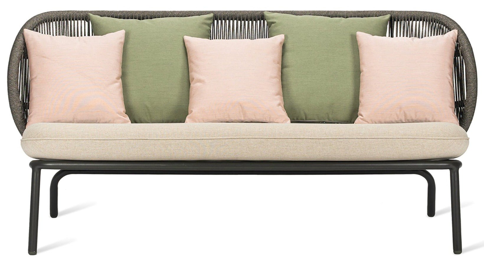 Kodo Lounge Sofa - Olive Green & Blush