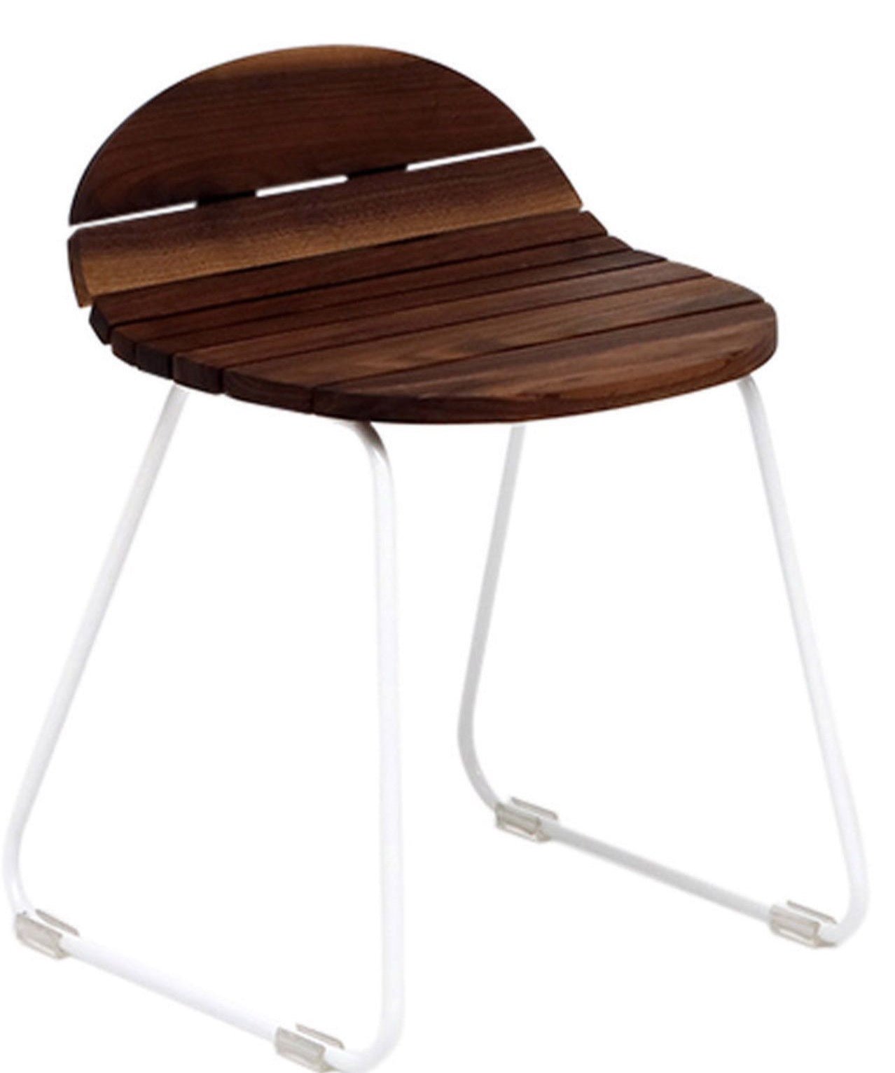 Ligeti L1 Stool - Solid Walnut / White