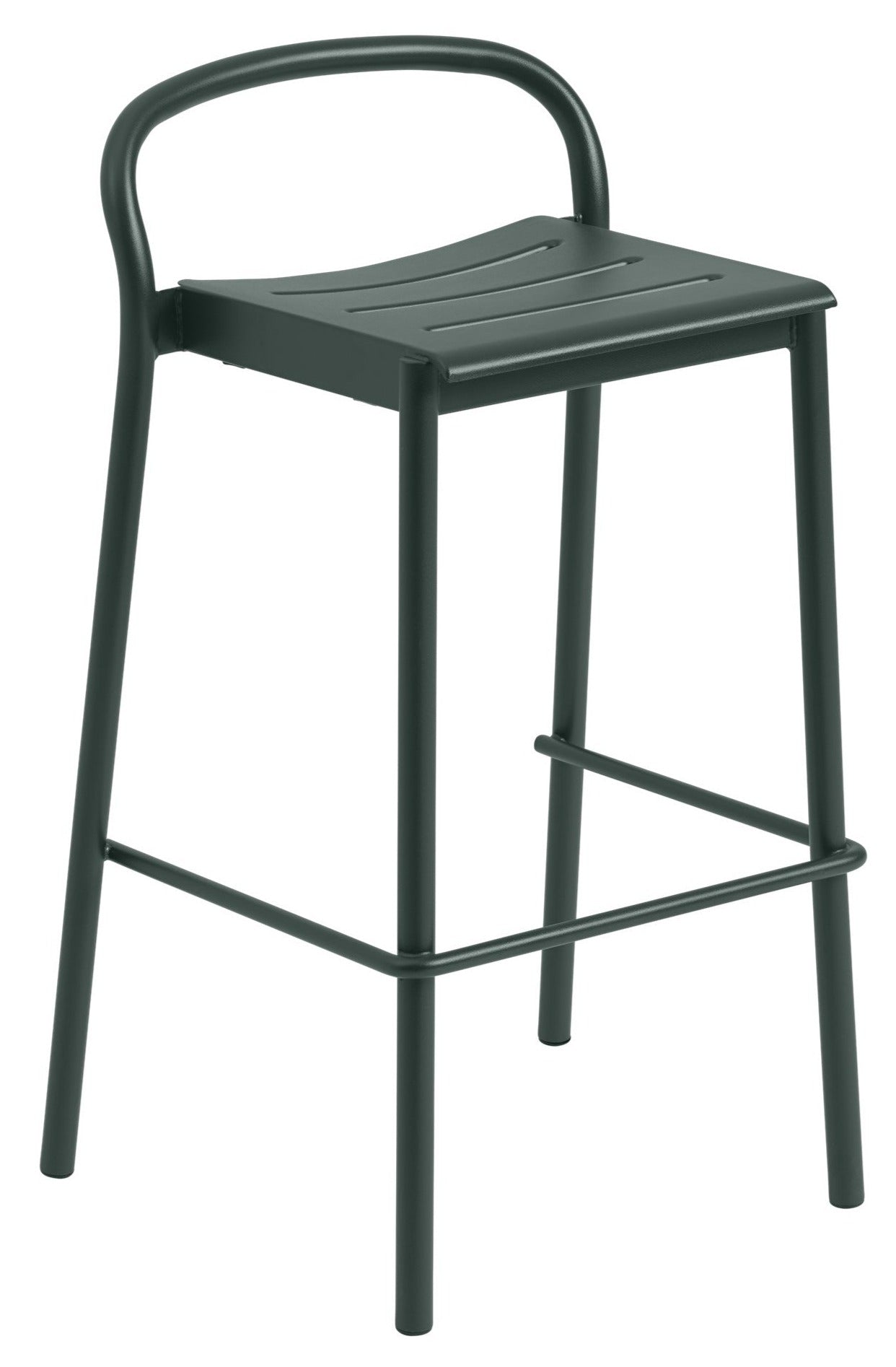 Linear Steel Bar & Counter Stool - Bar Height / Dark Green