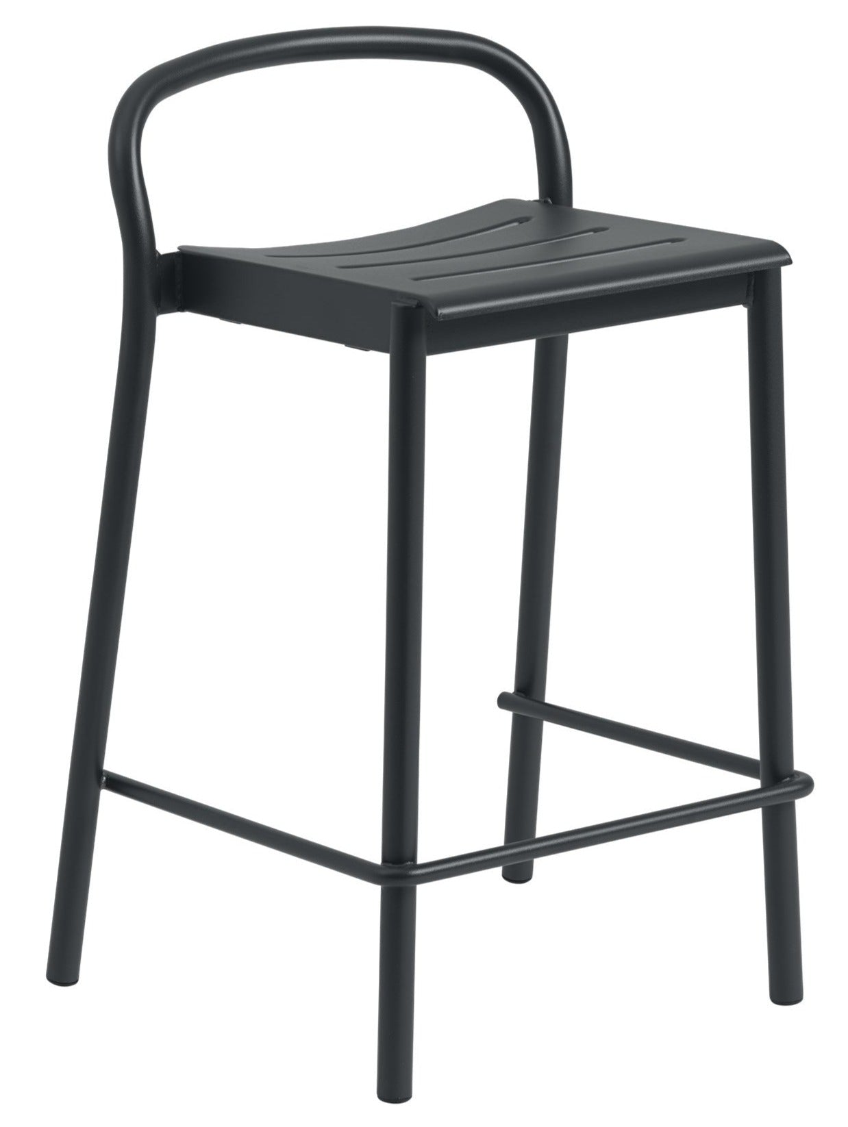 Linear Steel Bar & Counter Stool - Counter Height / Black