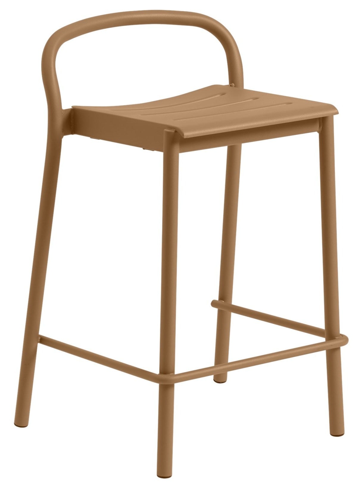 Linear Steel Bar & Counter Stool - Counter Height / Burnt Orange