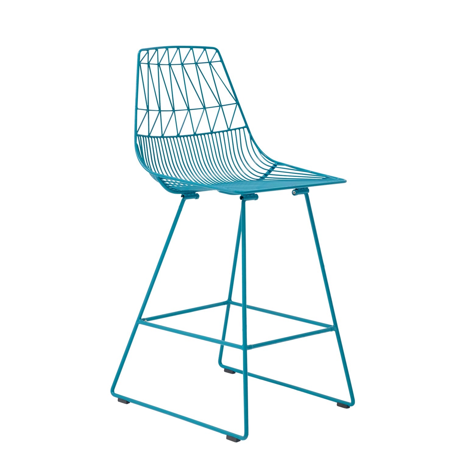 Lucy Counter Stool - Set of 2 - Peacock Blue / No Seat Pad