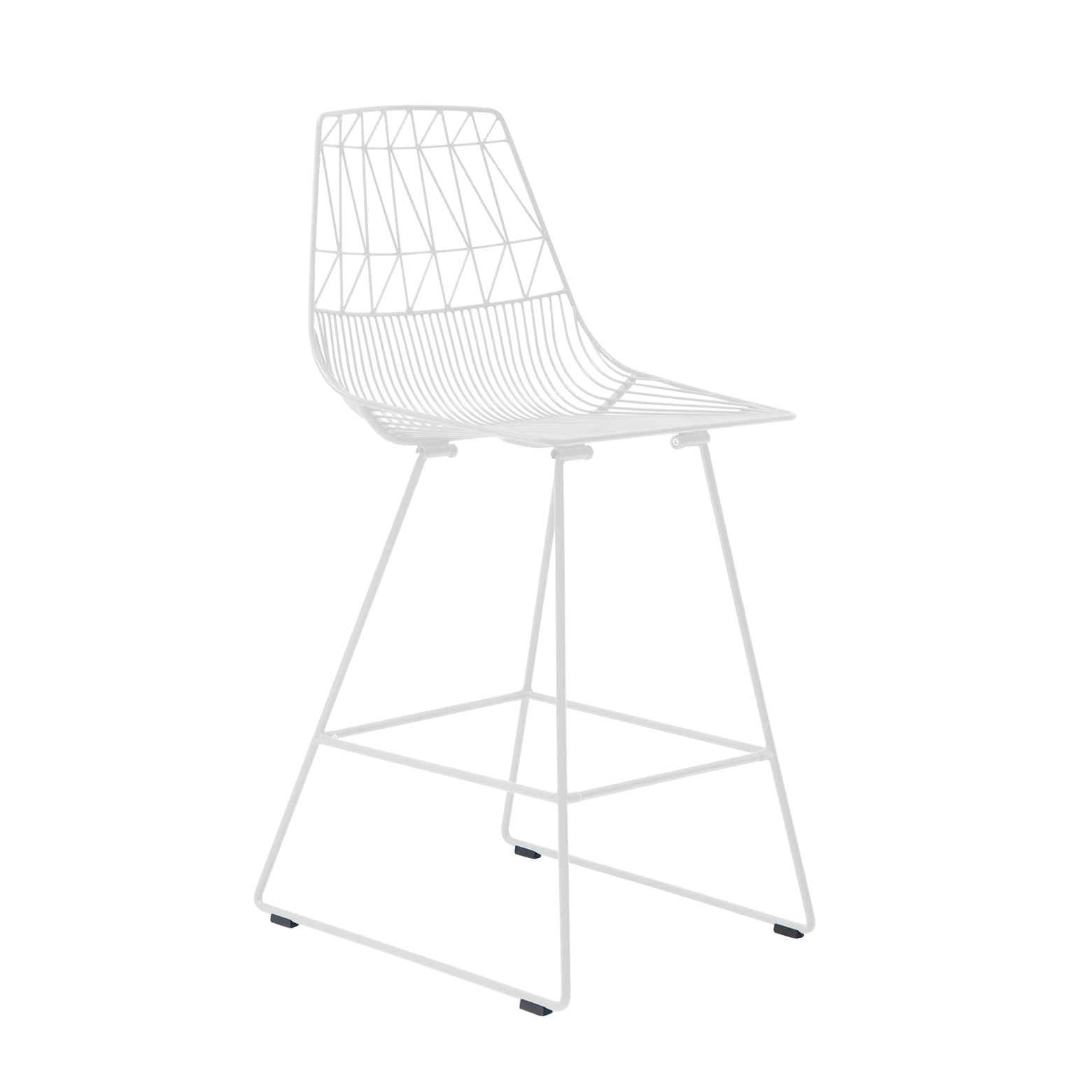 Lucy Counter Stool - Set of 2 - White / No Seat Pad