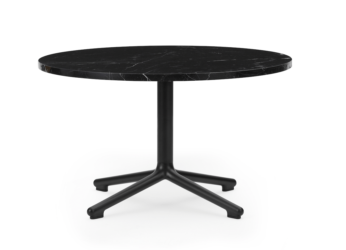 Lunar Coffee Table - Short / Black Aluminum / Black Marble