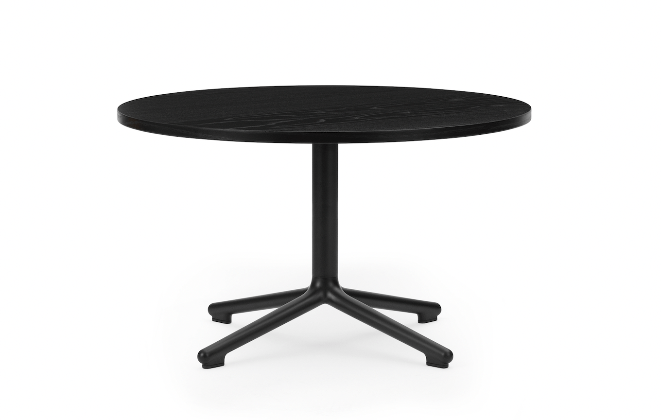 Lunar Coffee Table - Short / Black Aluminum / Black Oak