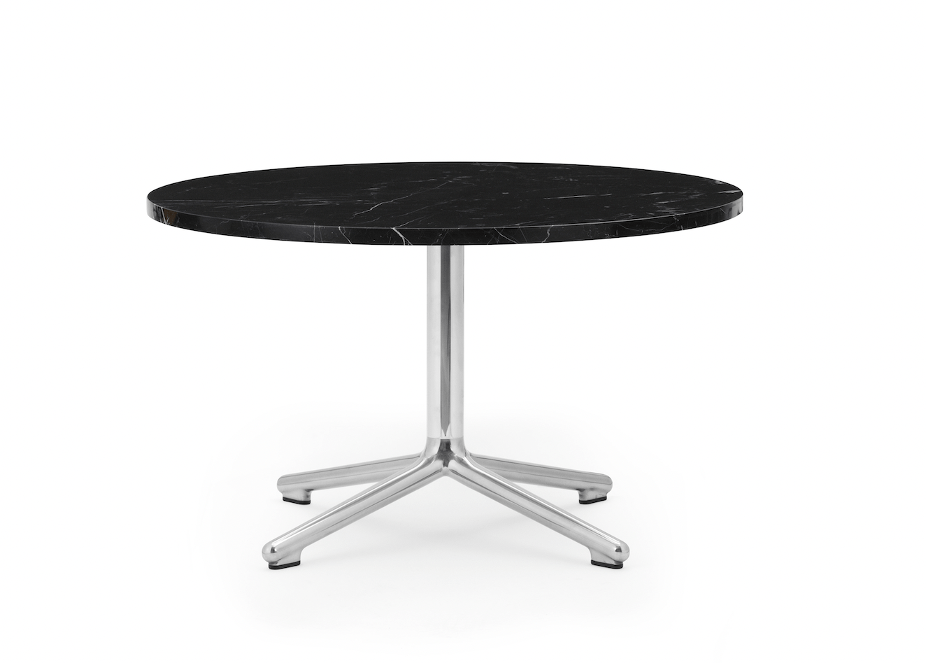 Lunar Coffee Table - Short / Aluminum / Black Marble