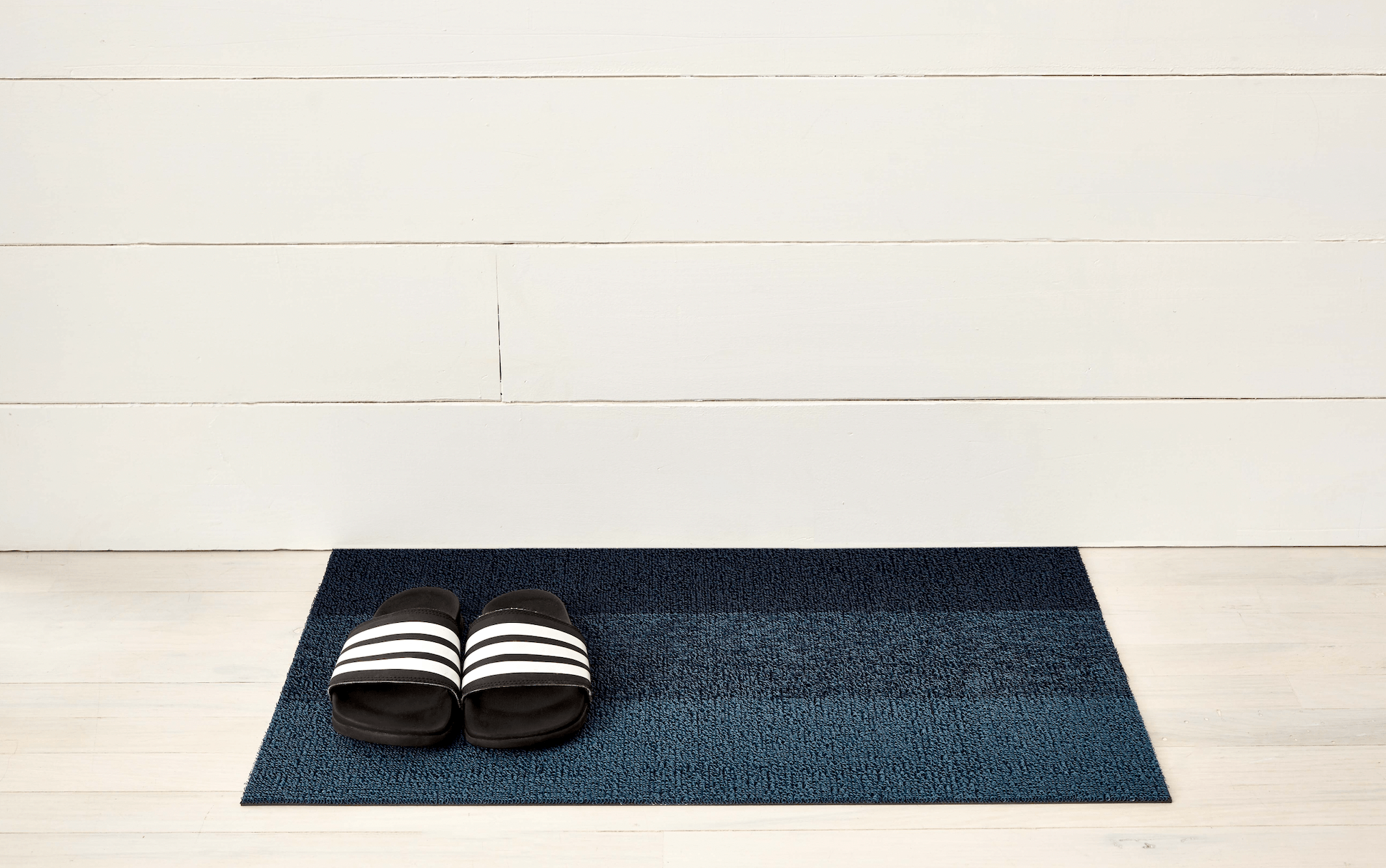 Marbled Stripe Shag Rug - Bay Blue / Doormat