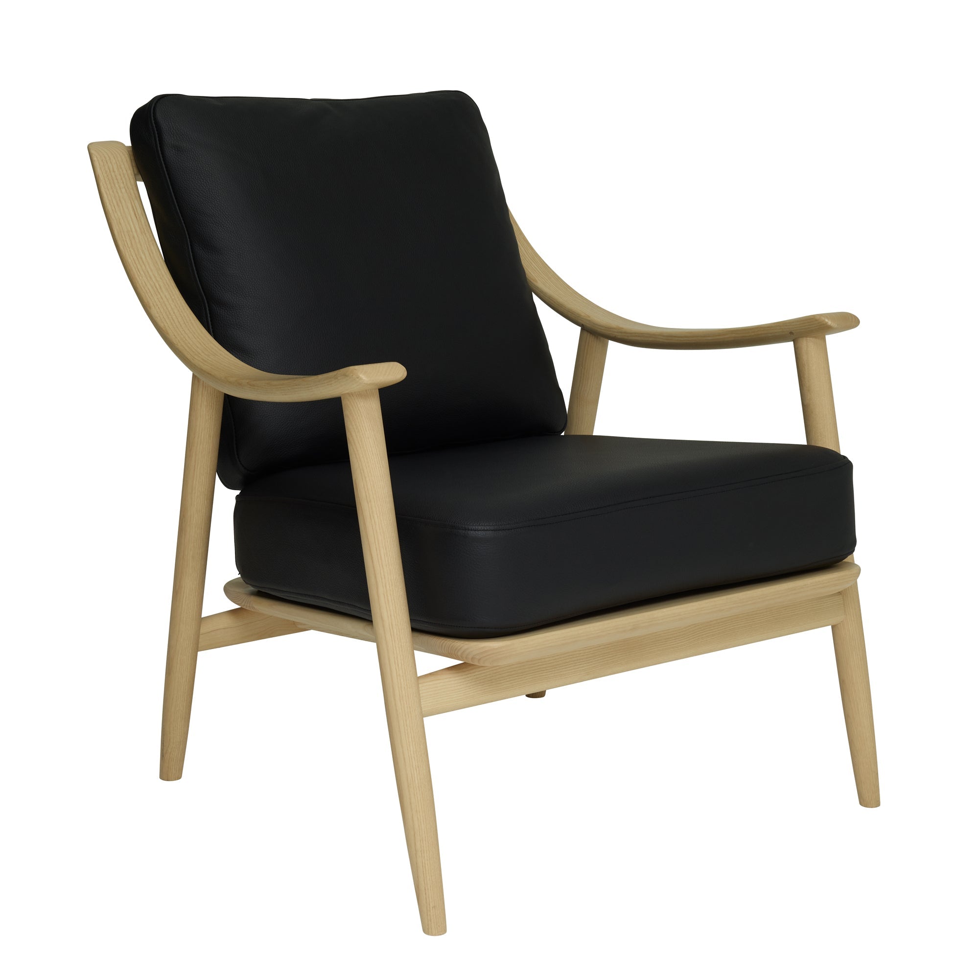 Marino Chair - Ash / Sorensen Solid Black Leather