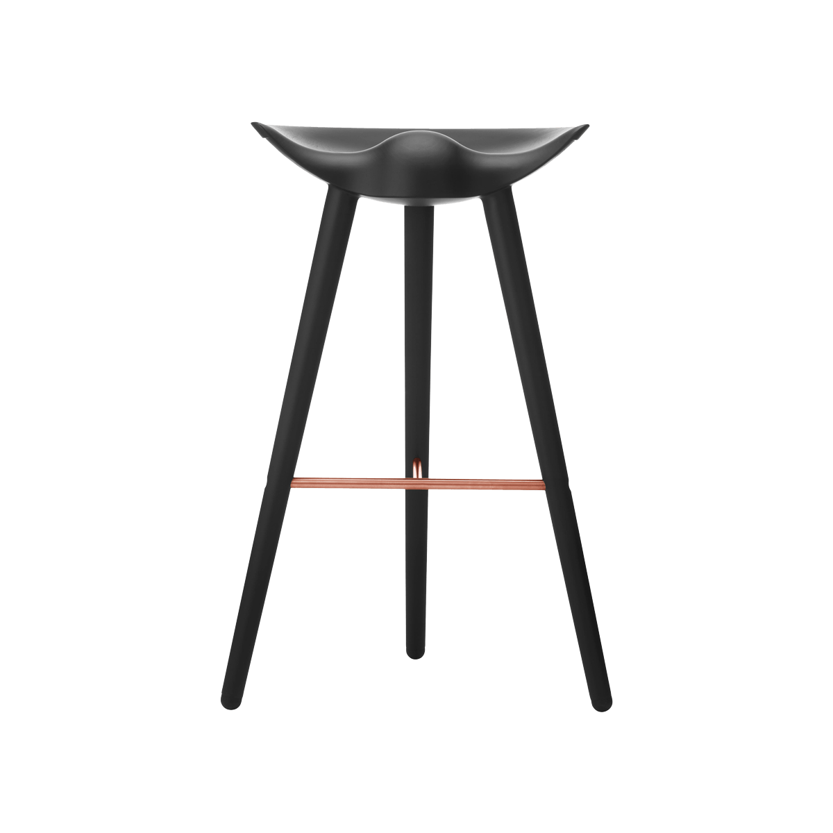 ML42 Bar Stool - Black Stained Beech / Copper