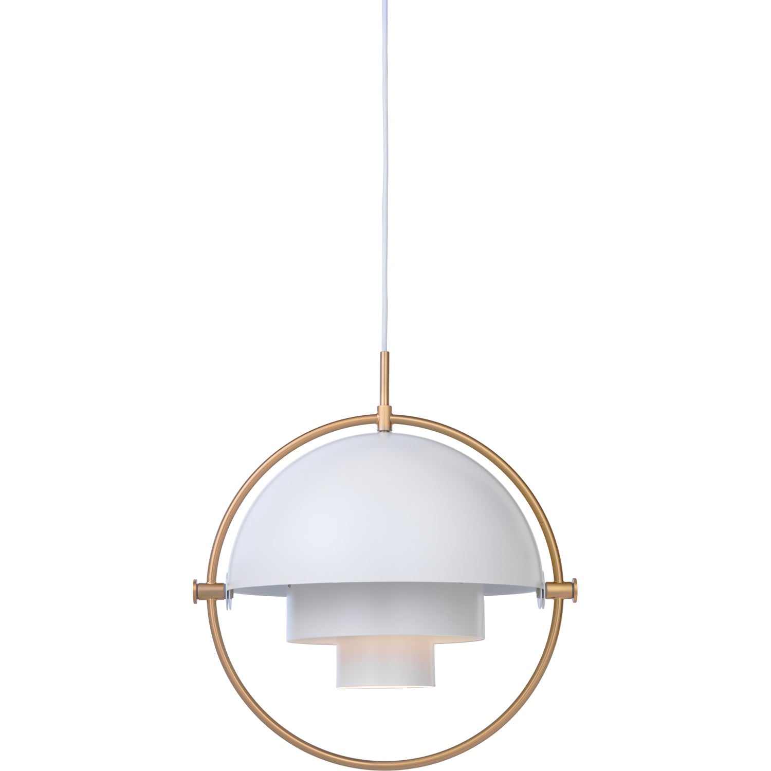 Multi-Lite Pendant - Brass/White