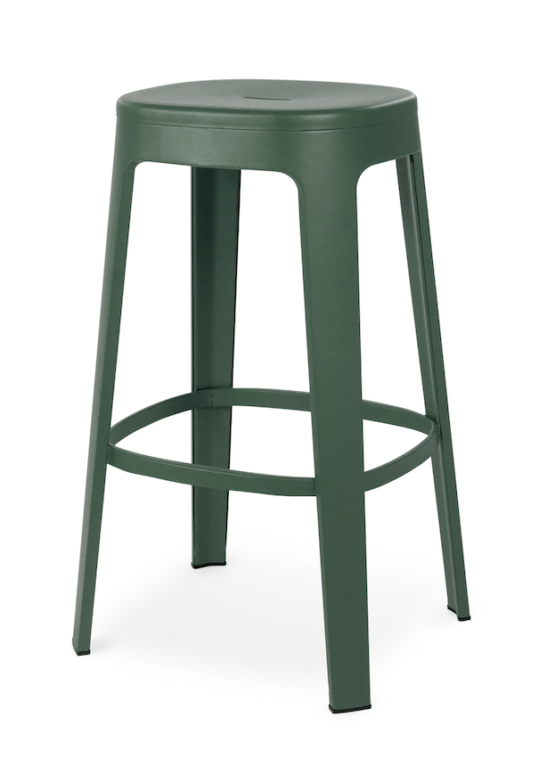 Ombra Bar Stool - No Backrest / Green