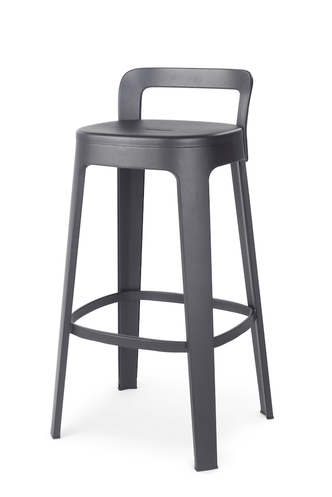 Ombra Bar Stool - Add Backrest / Black