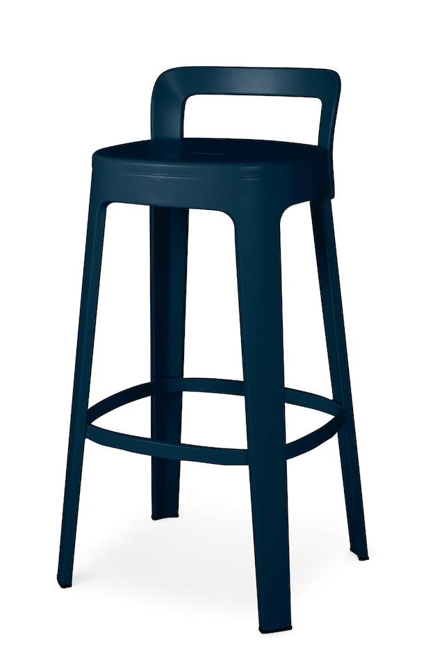 Ombra Bar Stool - Add Backrest / Blue