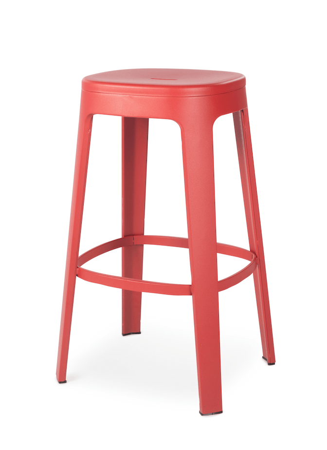 Ombra Bar Stool - No Backrest / Red