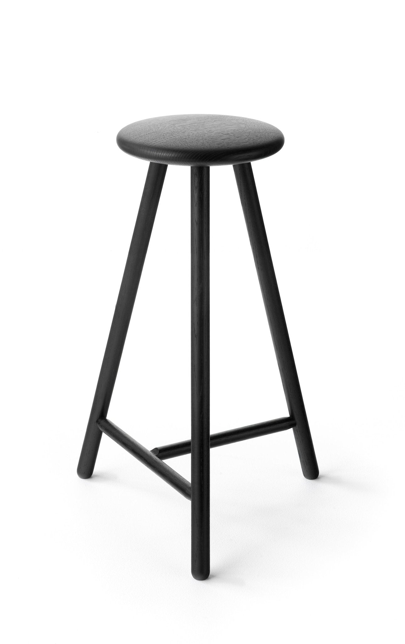 Perch Bar Stool - Black Stained Oak