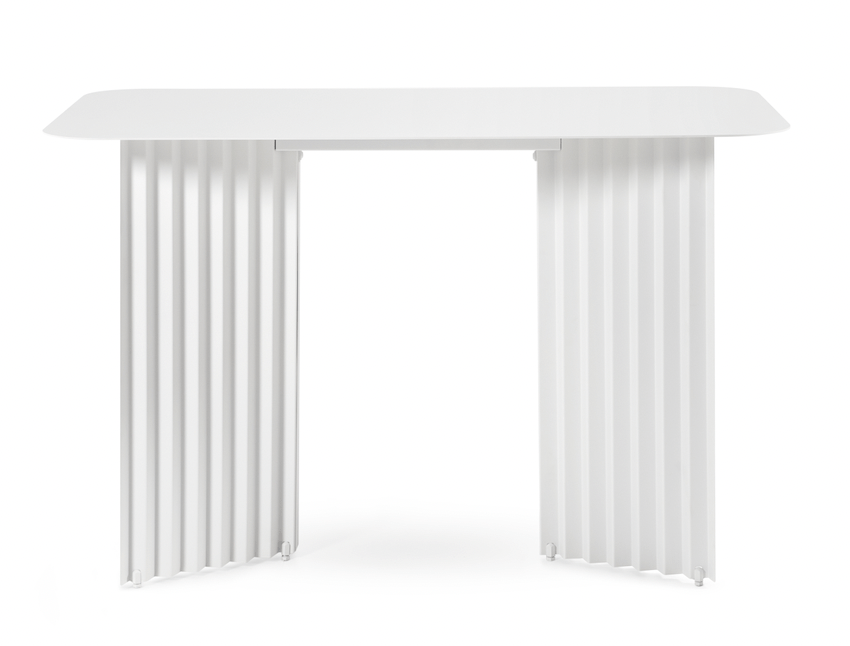 Plec Desk Table - White Steel