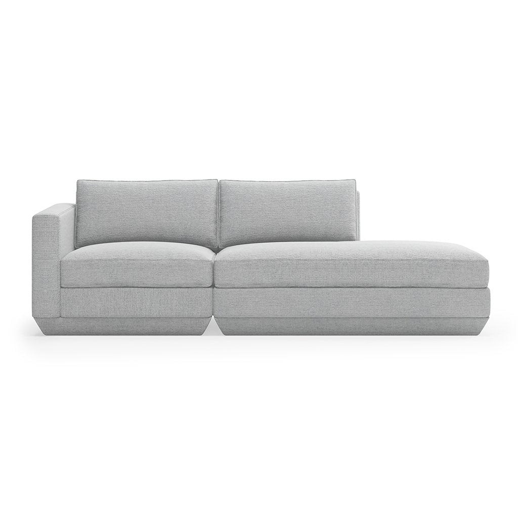 Podium Lounge Sofa: 2-Seater - Bayview Silver / Right Facing