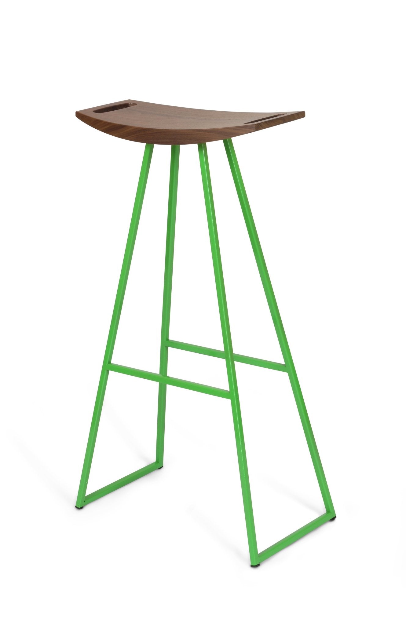 Roberts Bar Stool - Walnut / Green