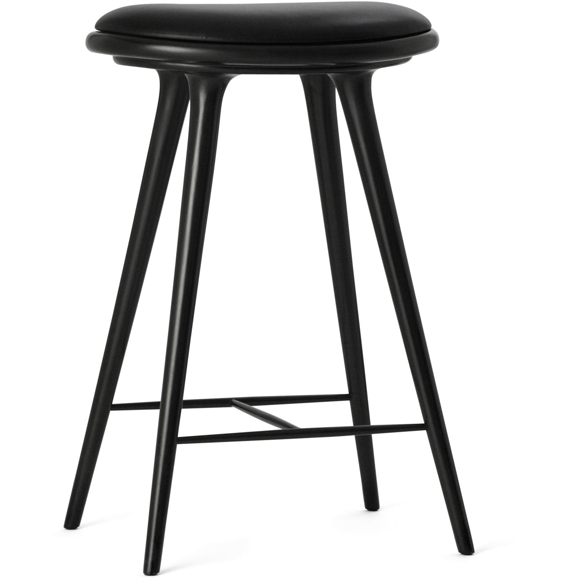 Space Stools - Black Stained Beech - Counter Stool: 27.2"H