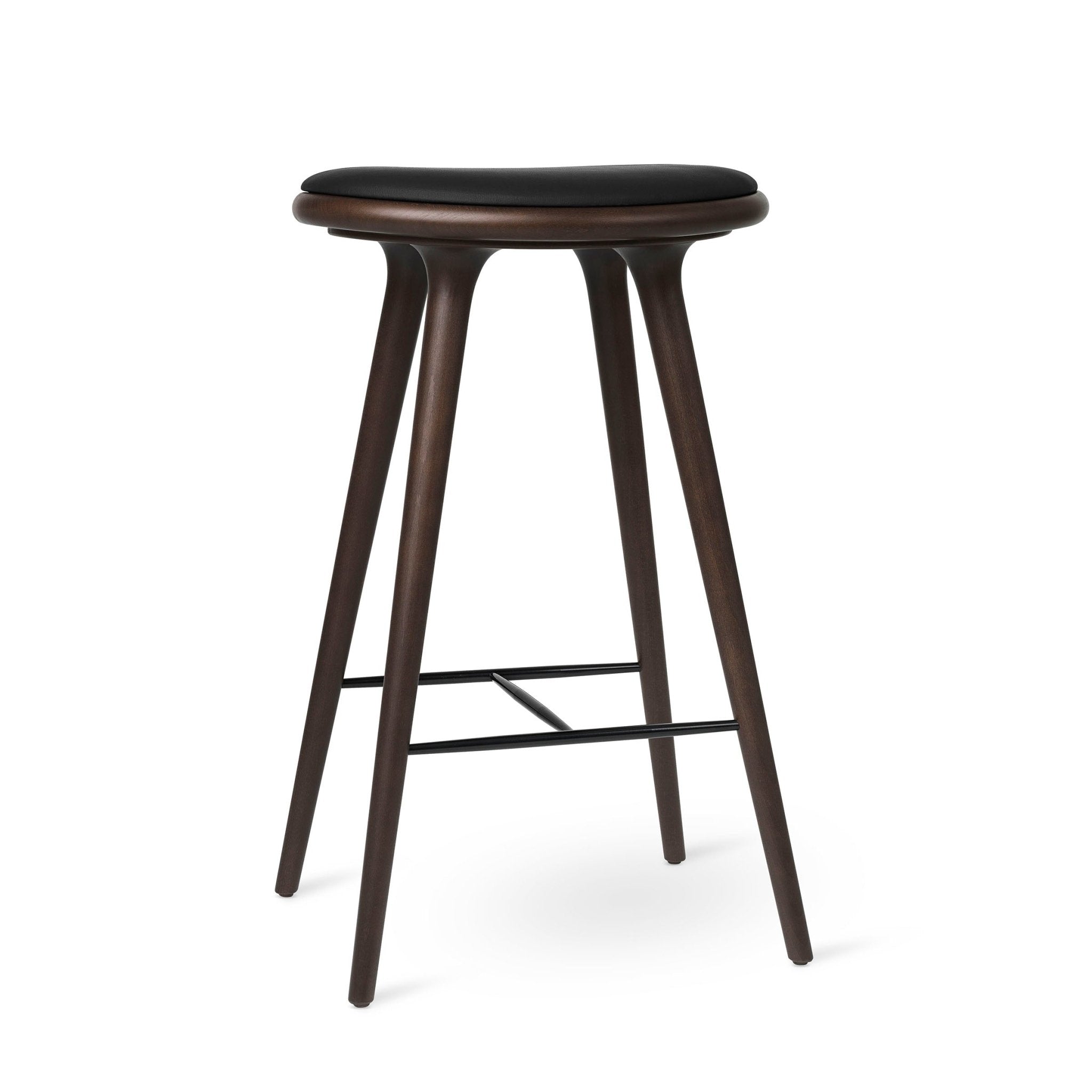 Space Stools - Dark Stain Beech - Bar Stool: 29"H