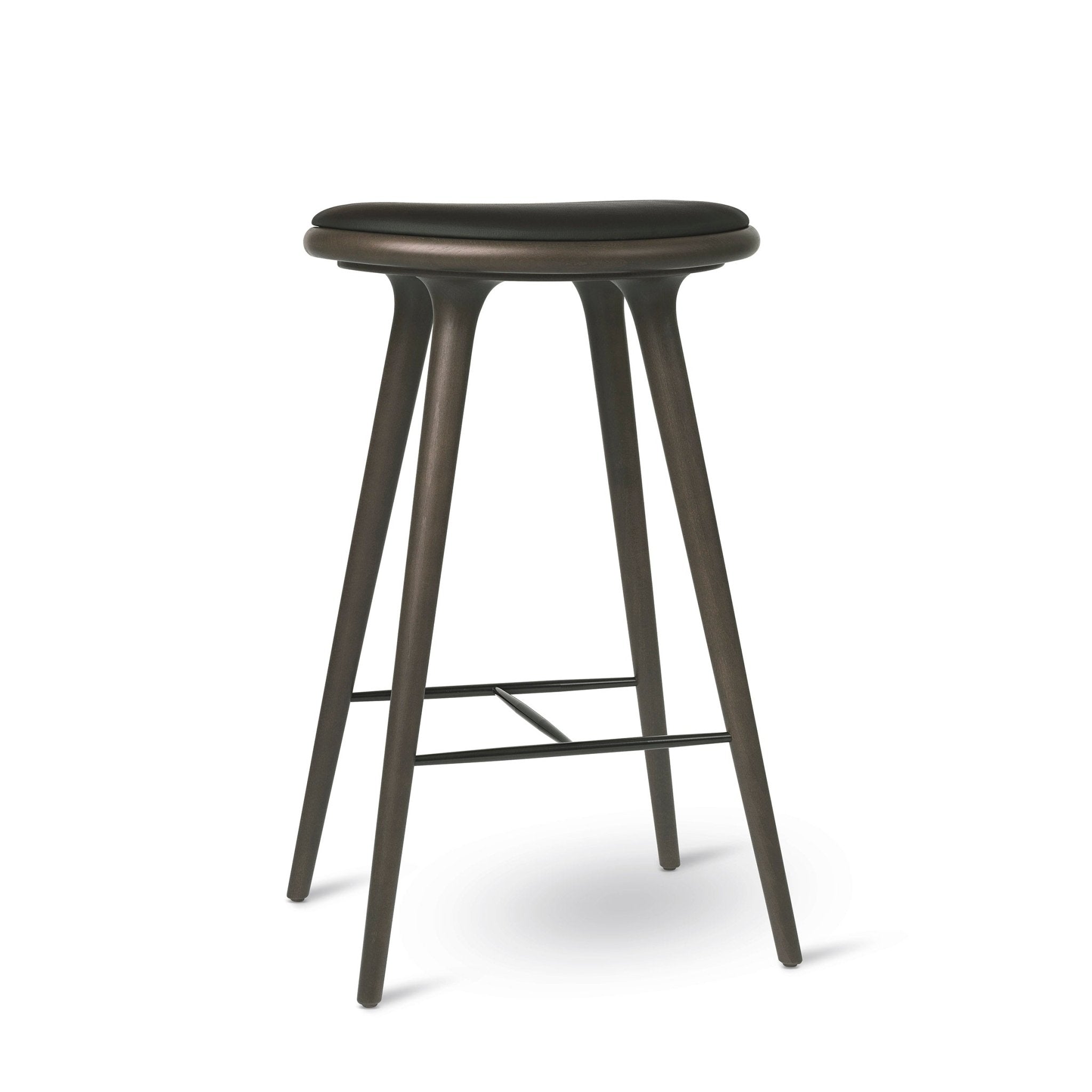 Space Stools - Sirka Grey Stain Beech - Bar Stool: 29"H