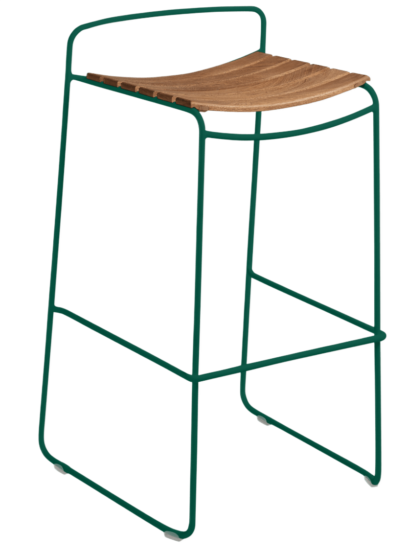 Surprising Teak Bar Stool - Cedar Green