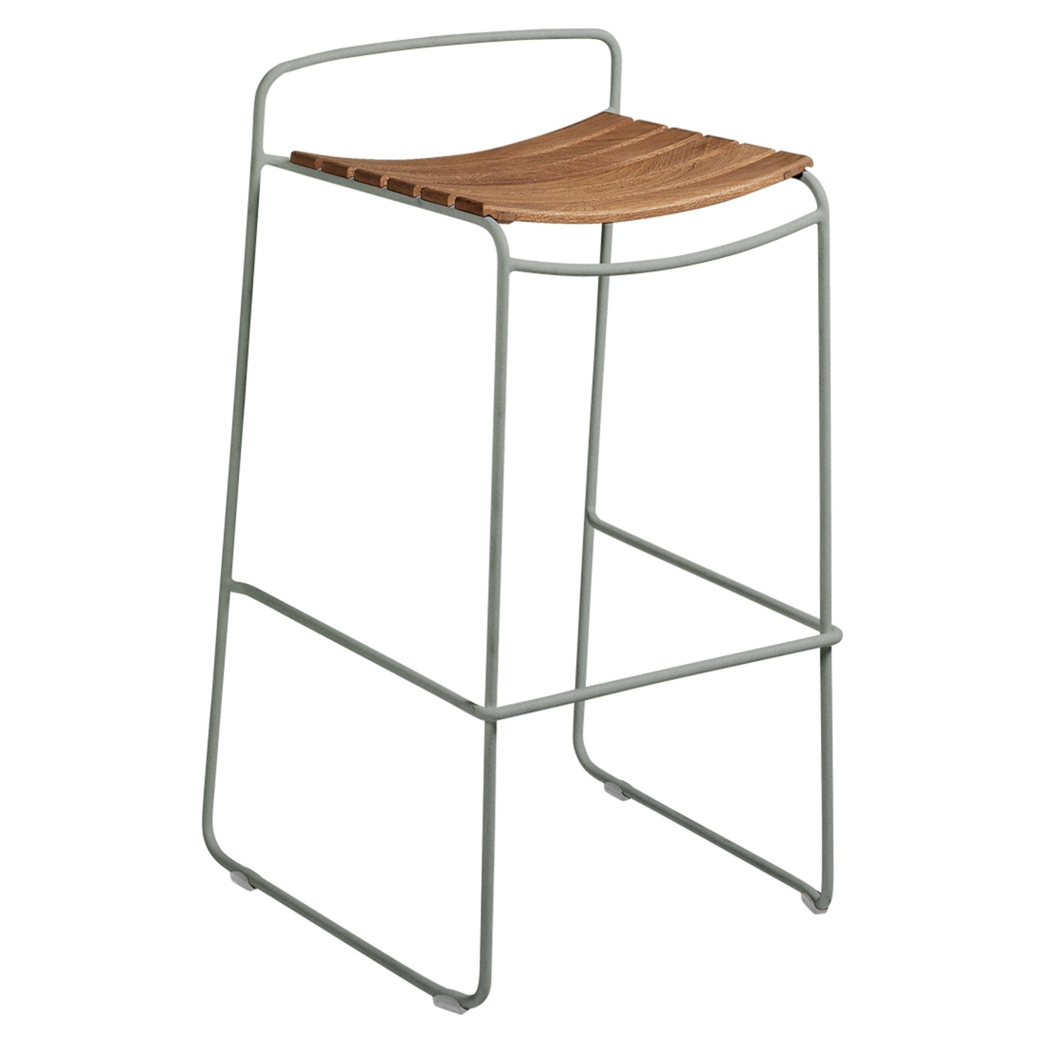 Surprising Teak Bar Stool - Lapilli Grey