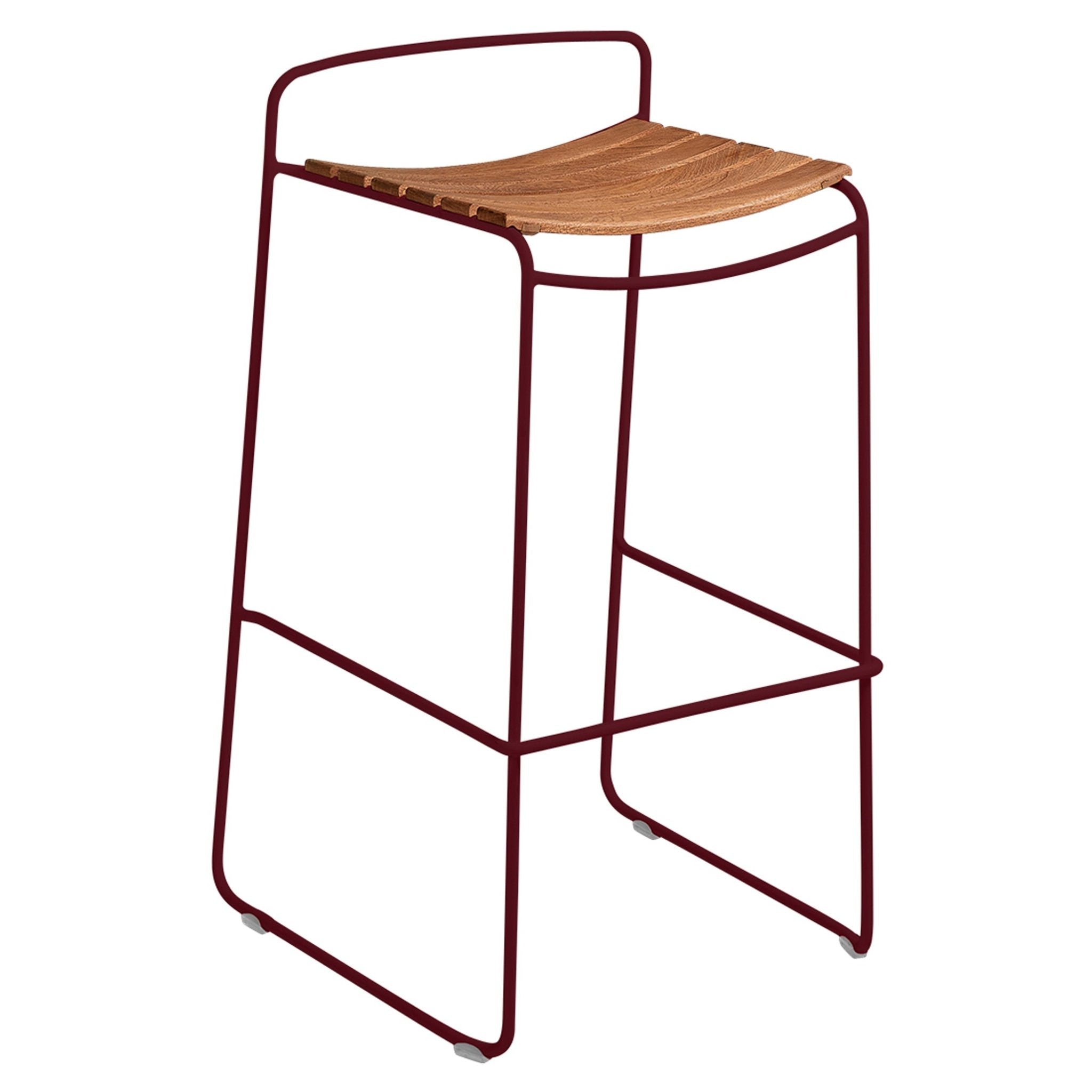 Surprising Teak Bar Stool - Black Cherry