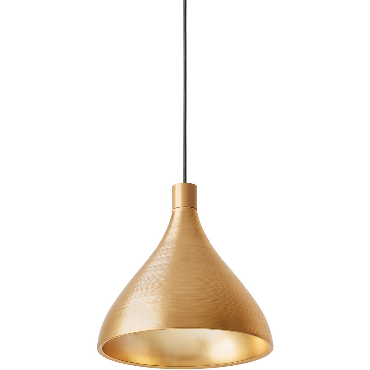 Swell Single Pendant - Brass/Brass / Medium