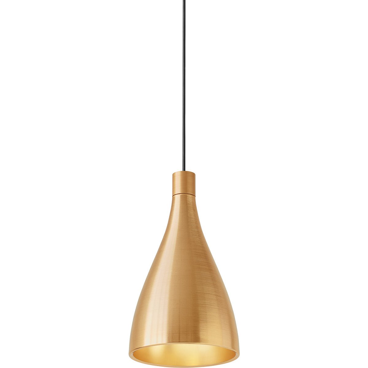 Swell Single Pendant - Brass/Brass / Narrow