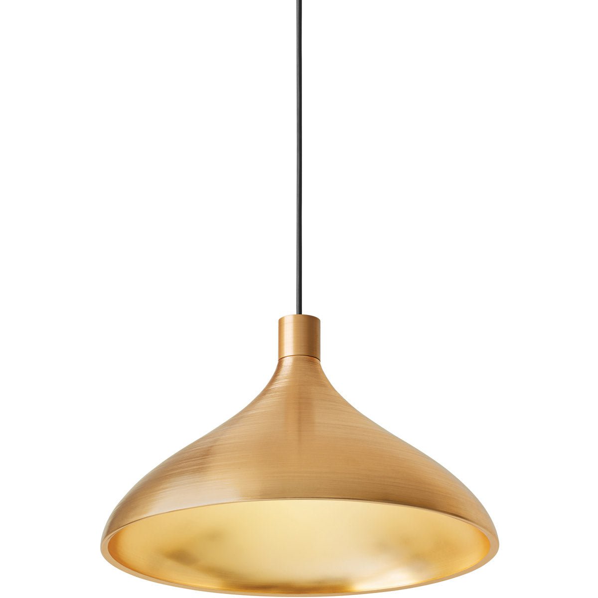 Swell Single Pendant - Brass/Brass / Wide