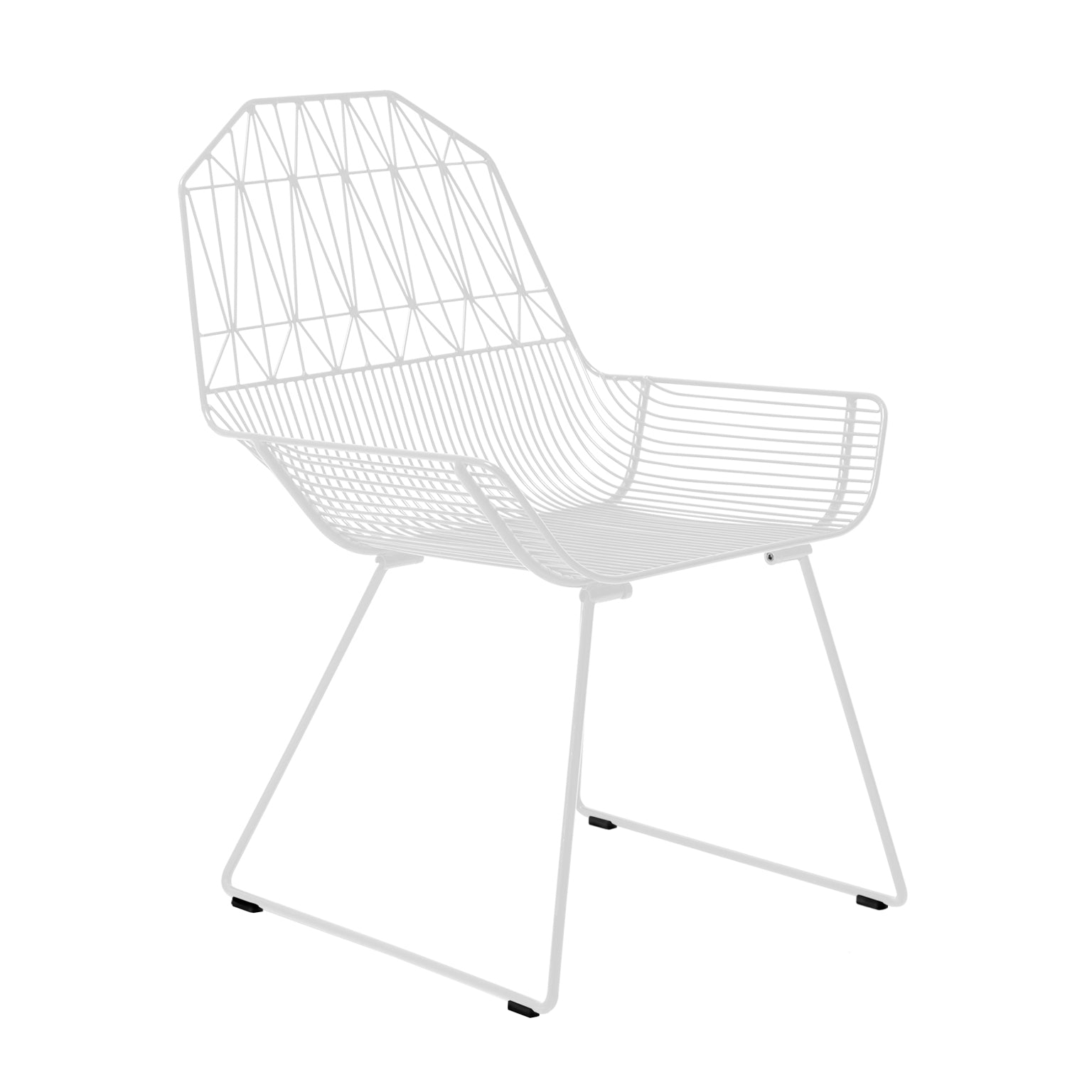 The Farmhouse Chair - Set of 2 - White / Aqua Seat Pad