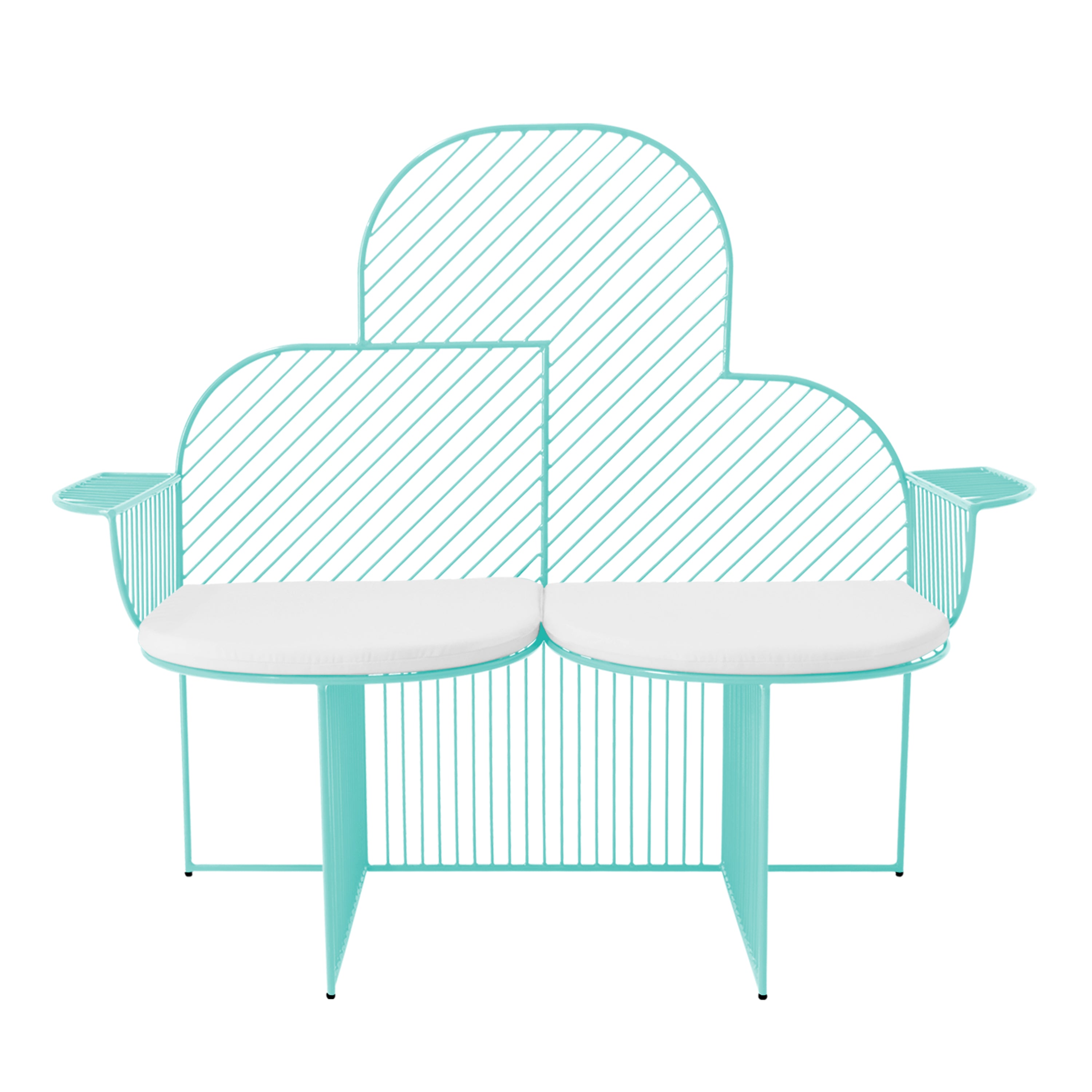 The Cloud Bench - Aqua / White