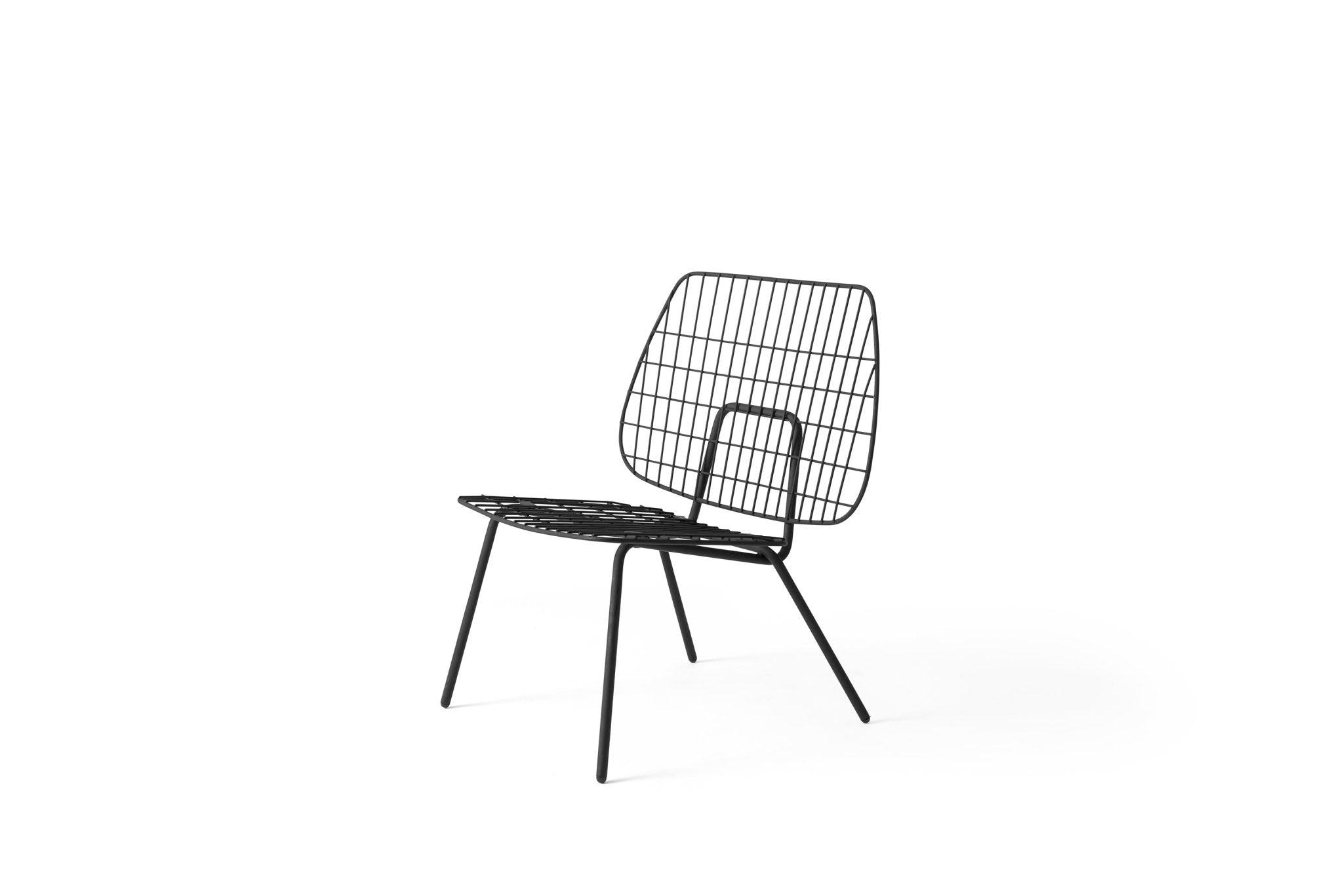 WM String Lounge Chair - Set of 2 - Black / Dark Grey Cushion - Outdoor