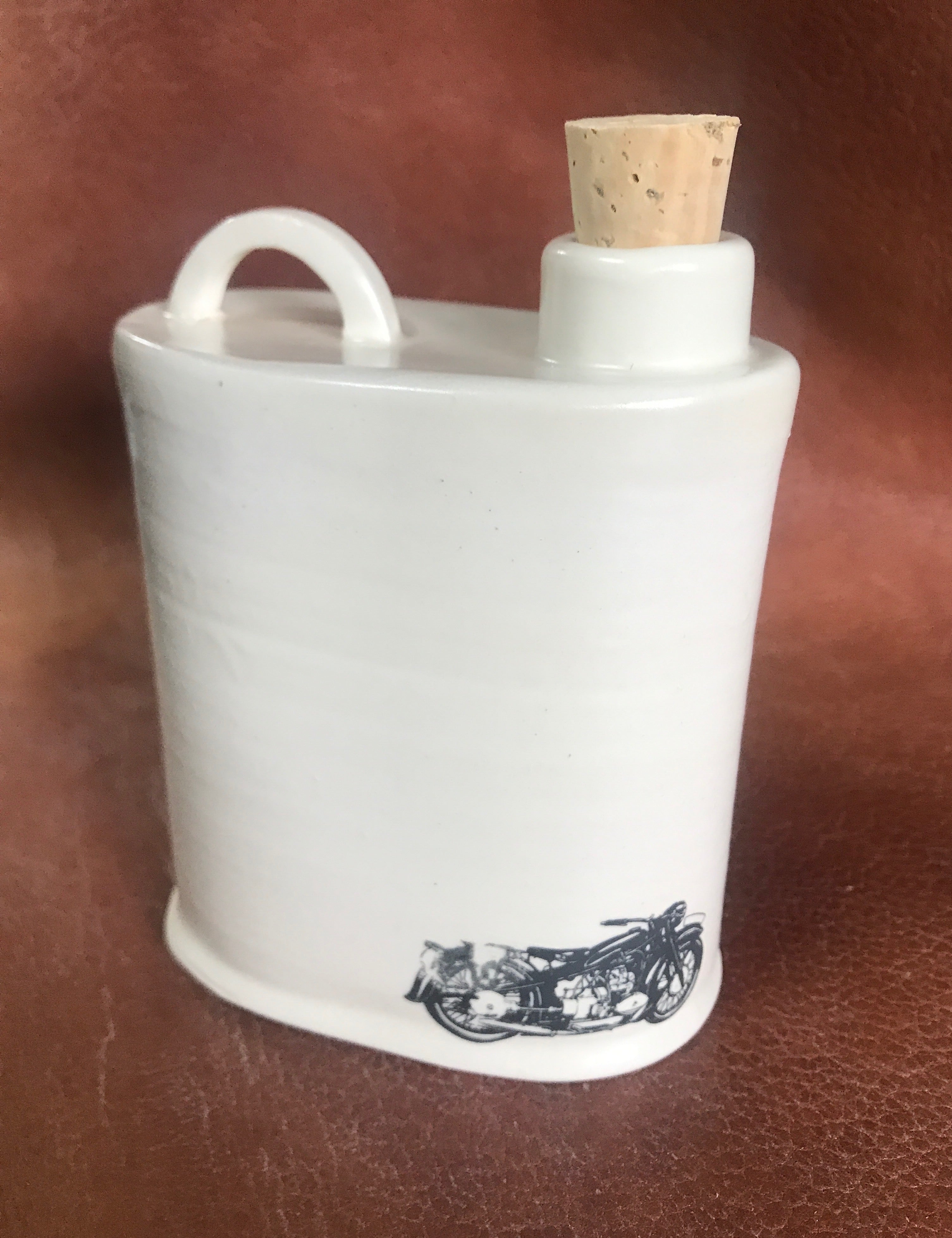 Handthrown Ceramic Flask/Canteen (BMW)