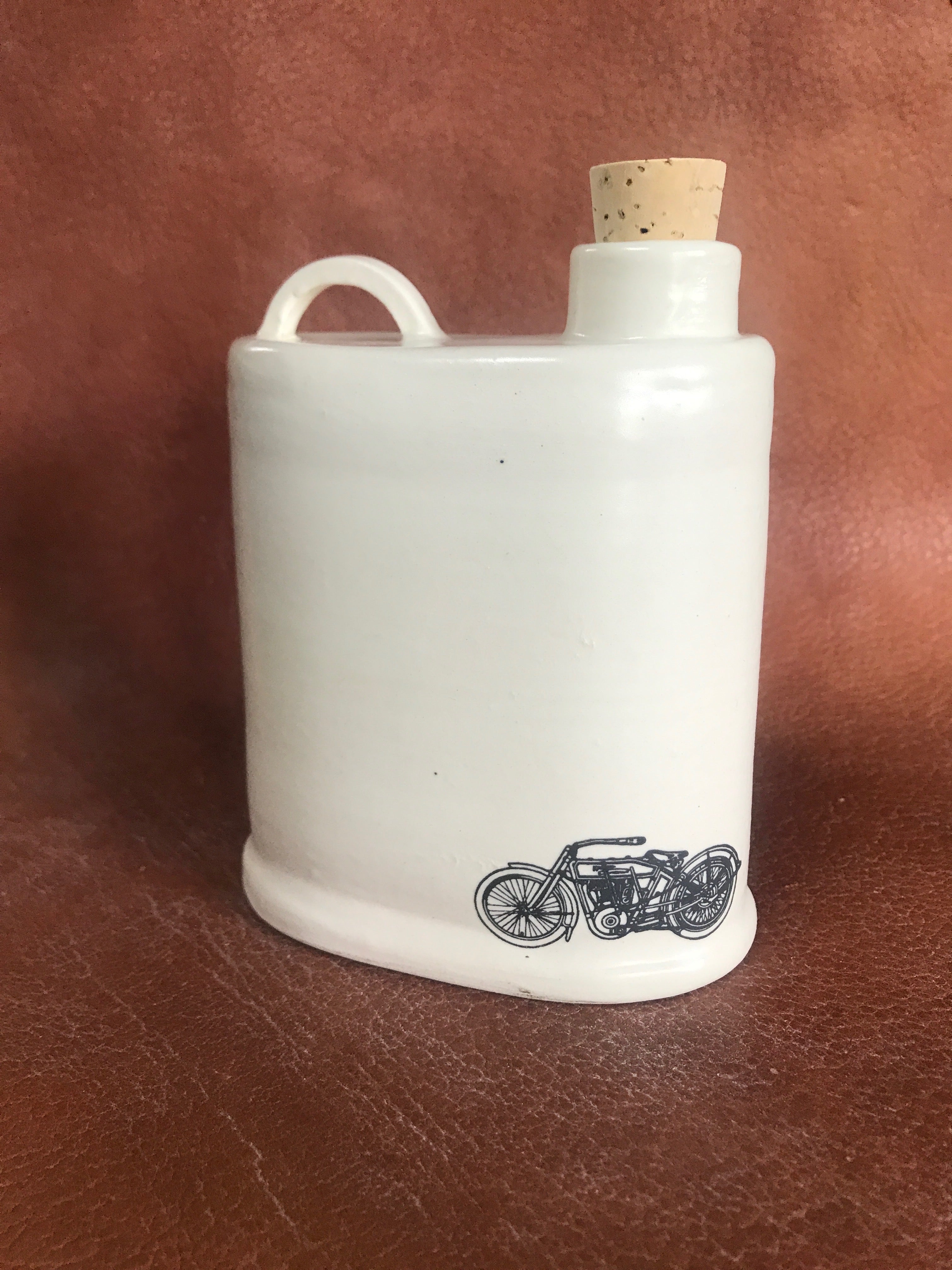 Handthrown Ceramic Flask/Canteen (Harley1)