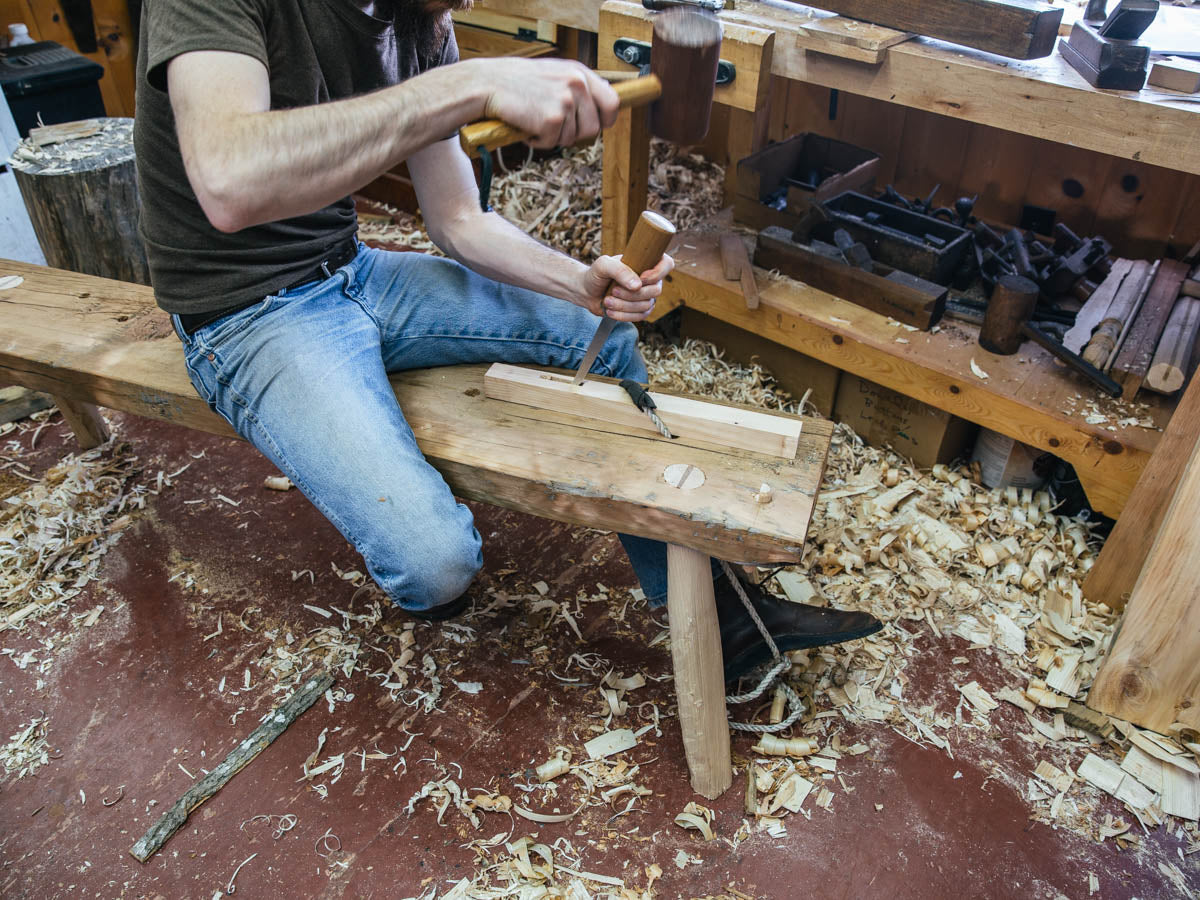 Final Day of the Roman Workbench Build Mortise Tenon