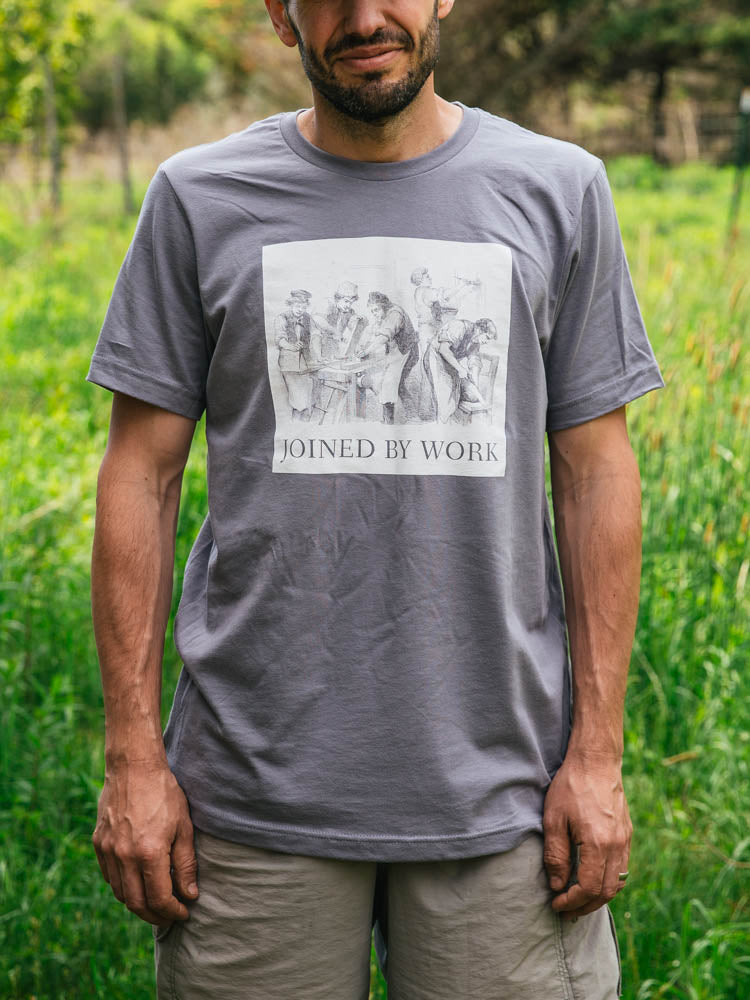 Now in Store: “Joined By Work” T-shirt – Mortise & Tenon Magazine