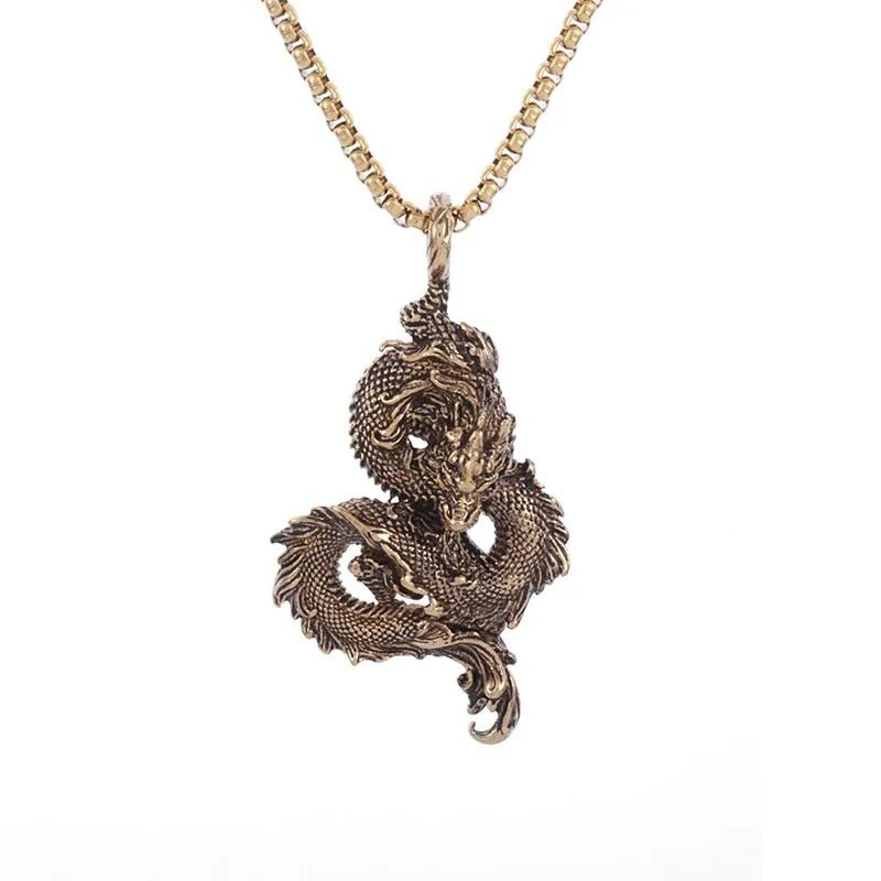 Image of Feng Shui Dragon Good Luck and Fortune Necklace