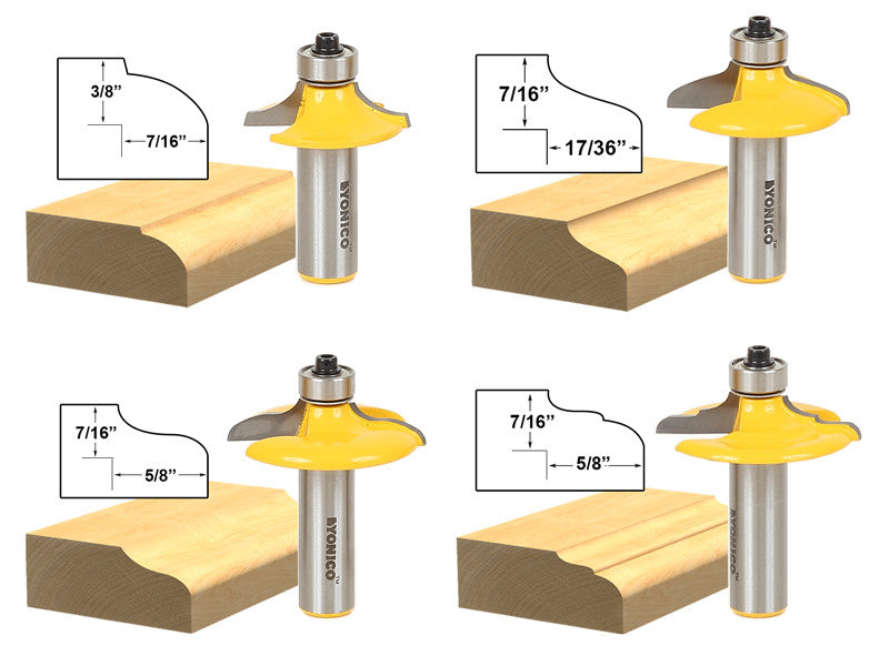 4 Bit Drawer Front Cabinet Door Front Router Bit Set 1 2 Shank