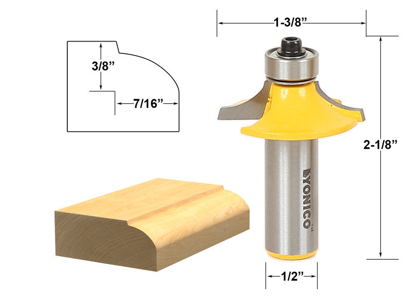 Drawer Cabinet Door Front Edging Thumbnail Router Bit 1 2 Shank