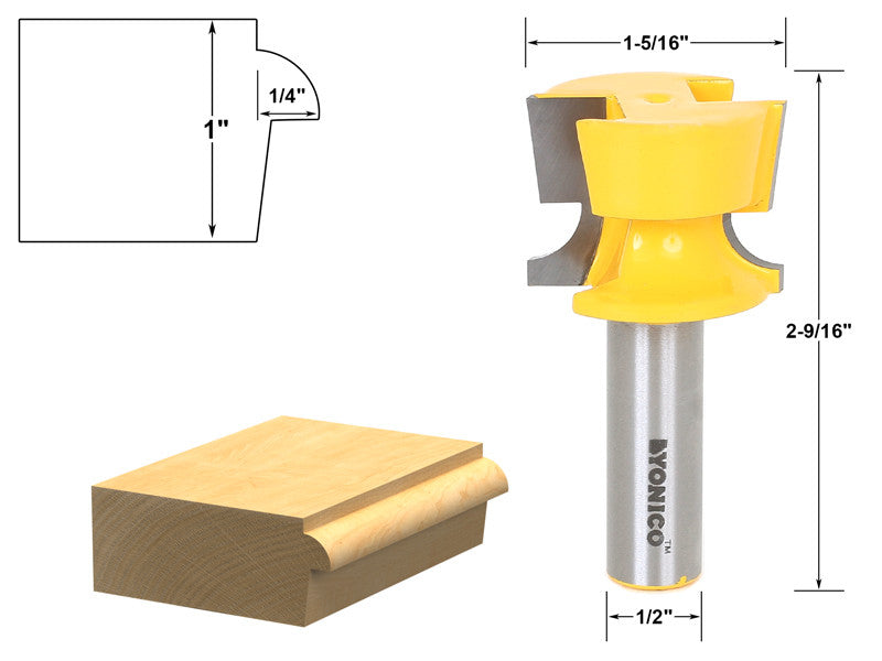 Cabinet Door Lip With Tapered Back Rabbet Router Bit 1 2 Shank