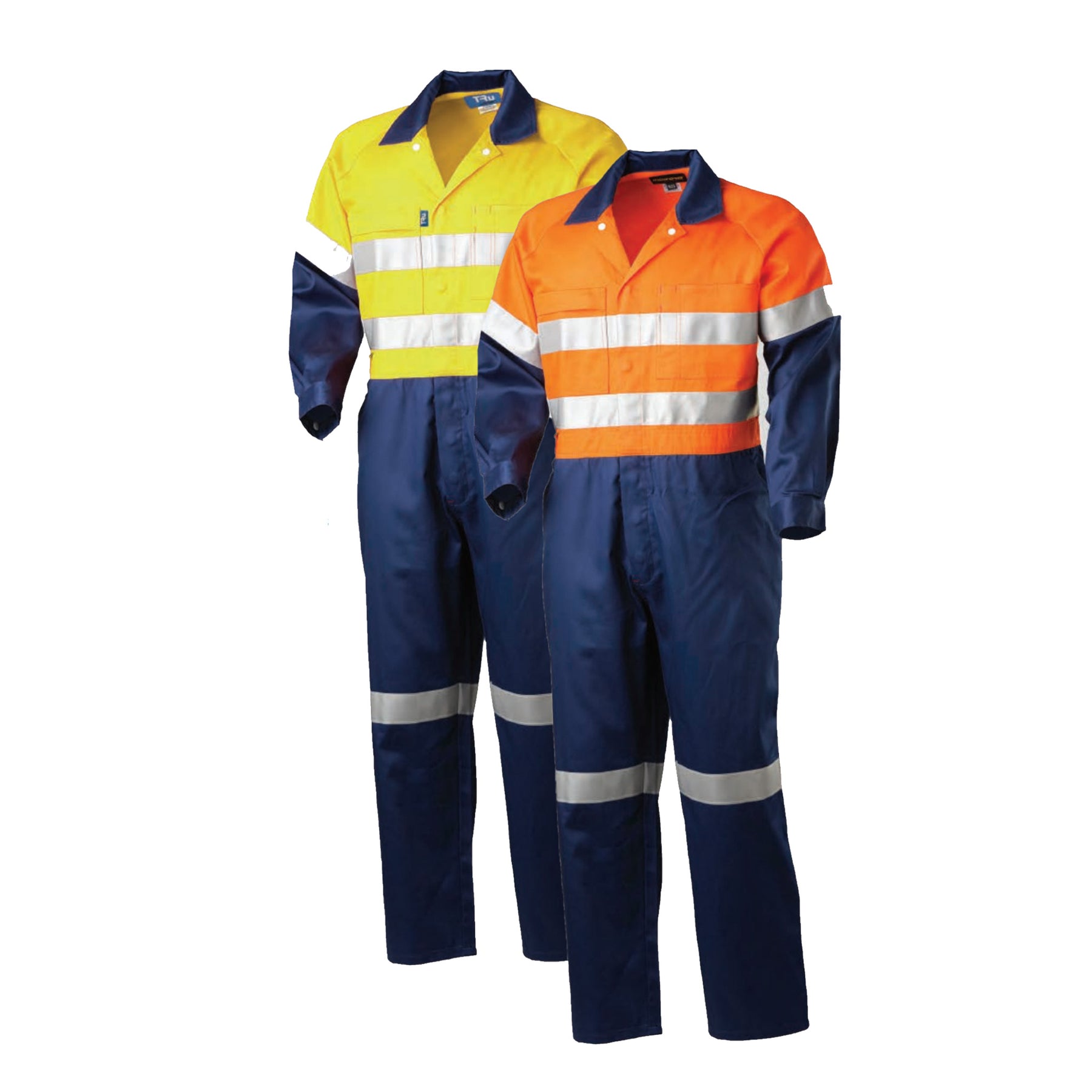 LIGHTWEIGHT HI VIS COTTON COVERALL WITH 3M TAPE - DC2120T1