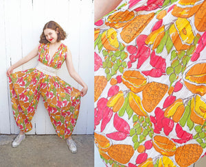fruit print jumpsuit