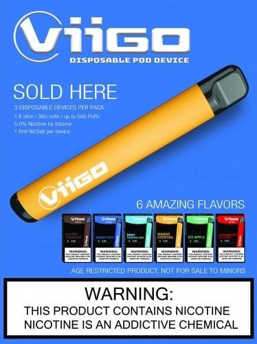 ViiGO 1.6mL Disposable Pod Vape - 5% Salt Nicotine ...